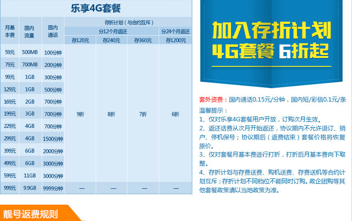 湘西电信乐享4G套餐资费,湘西电信4G套餐,湘西电信套餐价格