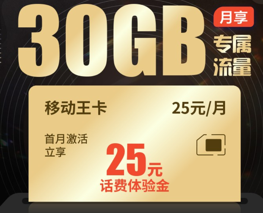 中国移动25元王卡介绍