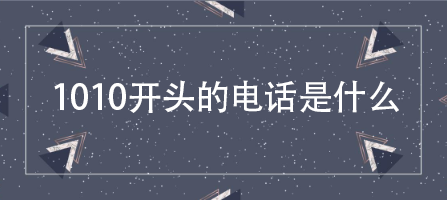 10101002是什么号码 1010开头的是什么电话号码能接吗