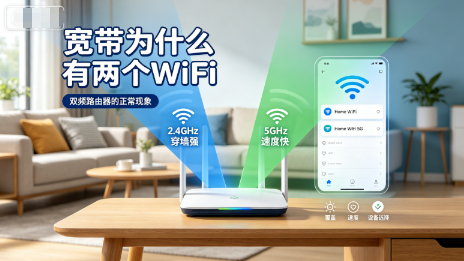 宽带为什么有两个 WiFi？很多人家的 “双频 WiFi”，其实速度差很大