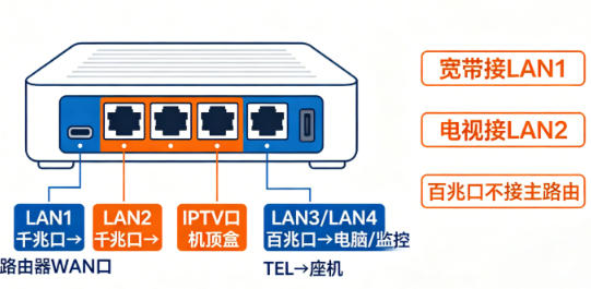 光猫接口正确接法全攻略！接对才能跑满网速