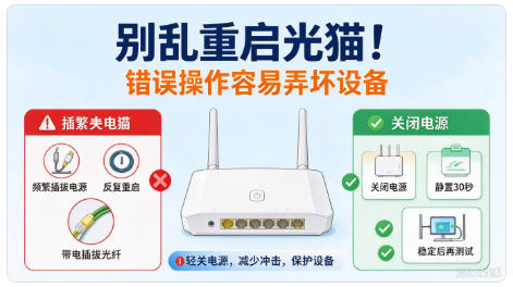 别乱重启光猫！错误操作容易弄坏设备