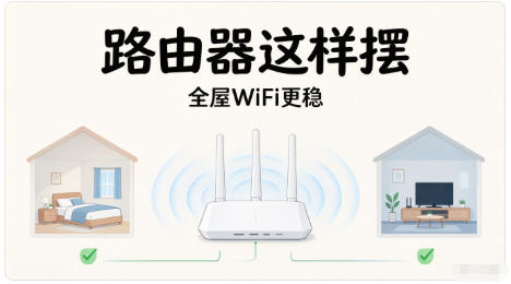 路由器摆放技巧，轻松拉满全屋WiFi覆盖