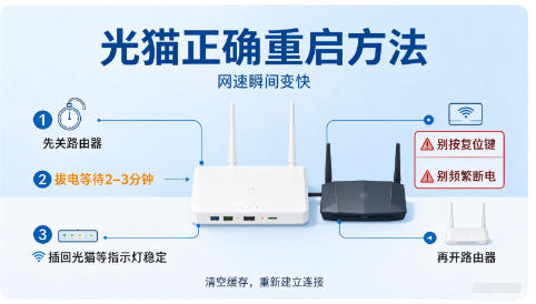 光猫正确重启方法，网速瞬间变快