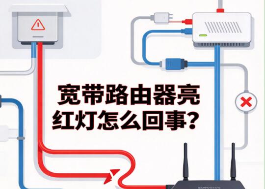 宽带路由器亮红灯怎么回事？故障原因与排查方法