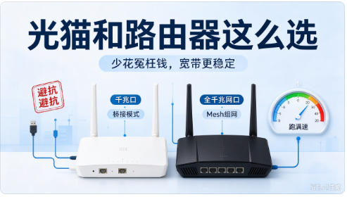 宽带师傅掏心窝：光猫和路由器这么选，少花冤枉钱还能跑满速