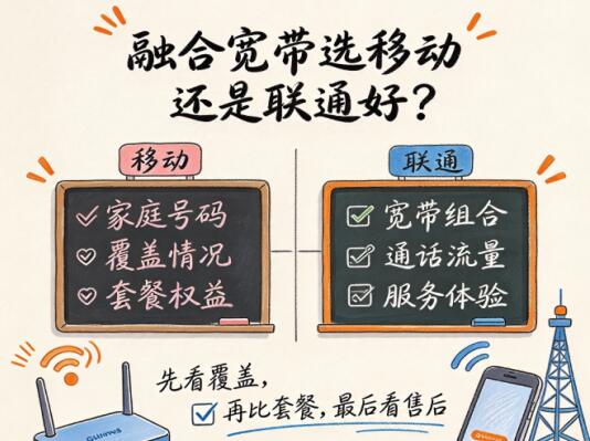 融合宽带选移动还是联通好？从网络资费全面对比