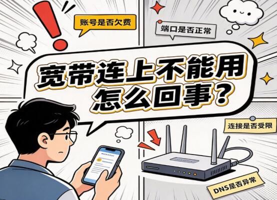 宽带连上不能用怎么回事？快速自助排障教程