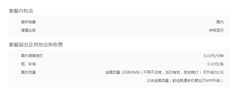 丽水联通小天神卡套餐 丽水联通小天神卡套餐