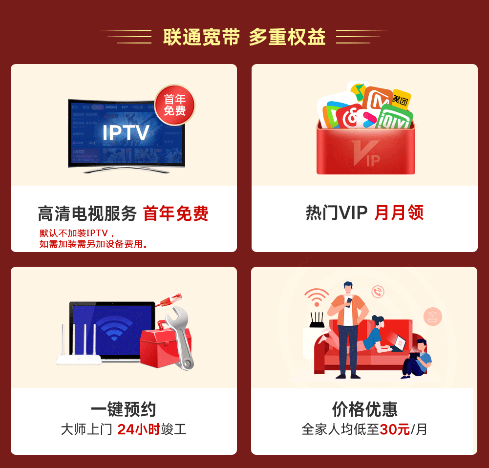 宁波联通宽带套餐资费权益表图二