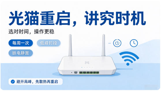 光猫重启别乱按!选对时机,网速稳定一倍