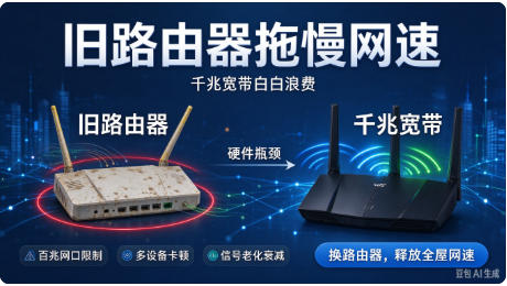 旧路由器拖慢网速，千兆宽带白白浪费