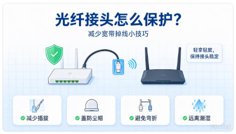 光纤接头怎么保护?减少宽带掉线小技巧
