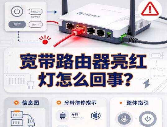 宽带路由器亮红灯怎么回事？故障原因与排查方法