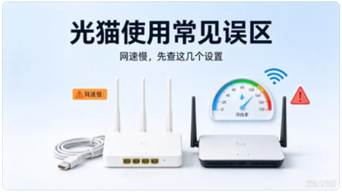 网速慢别怪运营商!光猫这 5 个使用误区,你可能全中