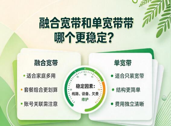 融合宽带和单宽带哪个更稳定?很多人理解错了