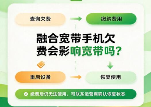 融合宽带手机欠费会影响宽带吗?手机号欠费对宽带的影响